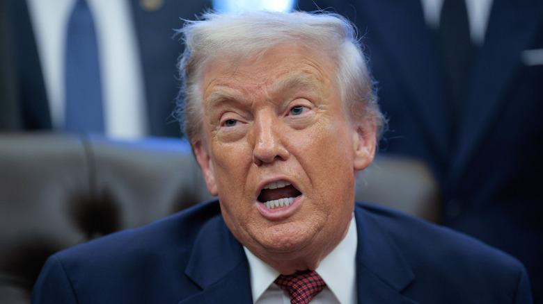 Donald Trump speaking at the White House