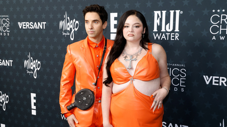 Paul W. Downs and Megan Stalter attending the 31st Annual Critics Choice Awards at Barker Hangar