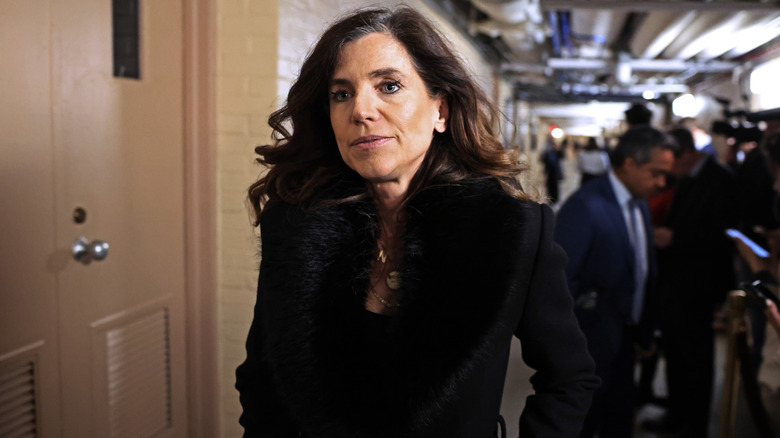 Nancy Mace walking away.
