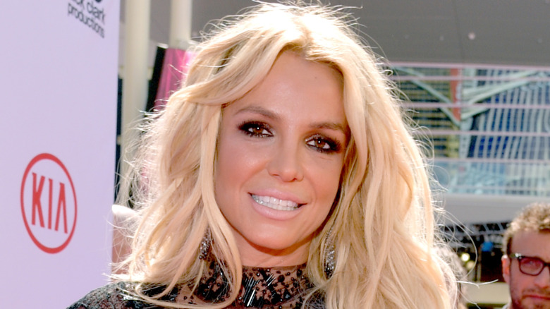 Britney Spears poses in 2018