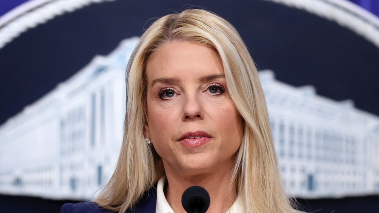 Pam Bondi speaking at the White House