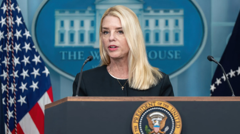 Pam Bondi on stage