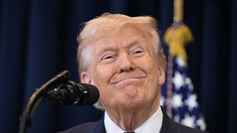 Donald Trump smirking