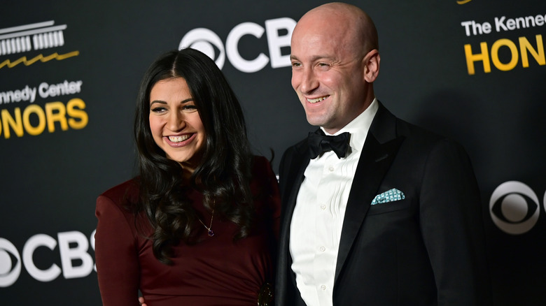 Katie and Stephen Miller at the Kennedy Center Honors in December 2025.