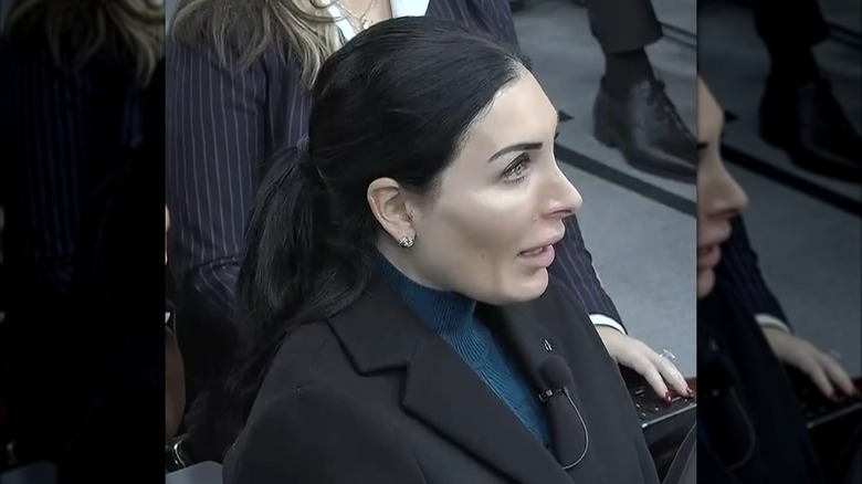 Laura Loomer asking a question at a Pentagon press briefing.
