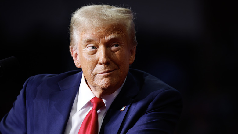 Donald Trump holding a campaign rally at the PPG Paints Arena