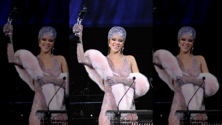 Rihanna in naked dress at CFDAs